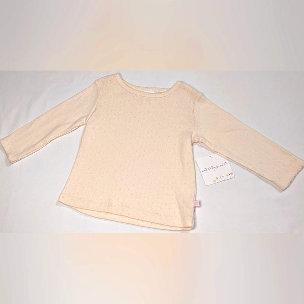 Starting Out Baby Girls Ivory Long Sleeve Shirt 12M